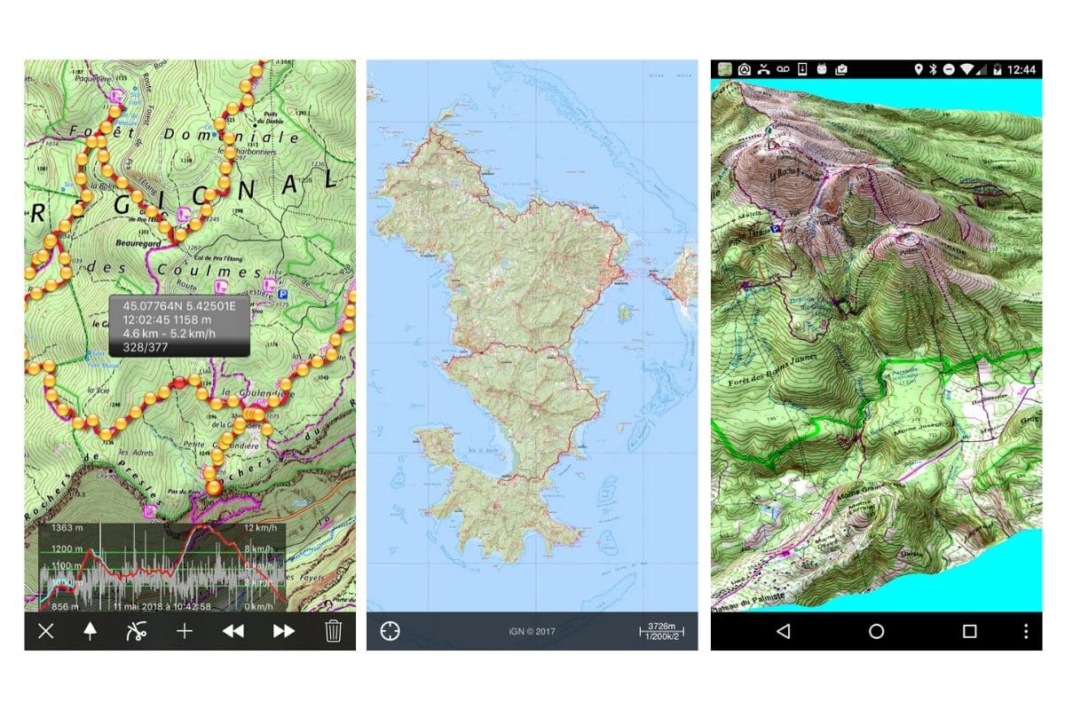Iphigénie - application gsp de randonnée et trekking