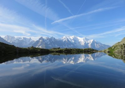 Reflets du massif du Mont Blanc